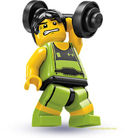 LEGO® Minifigurák Col026 - Minifigura 2. - Súlyemelő - kiegészítő nélkül