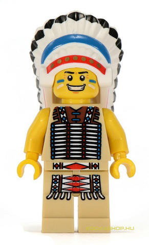 LEGO® Minifigurák col034h - Minifigura 3. sorozat- Indián főnök (kieg.nélkül)