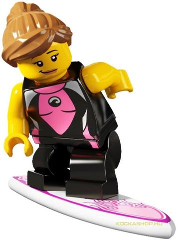 LEGO® Minifigurák col053 - Minifigurák, 4. sorozat - Szörfös lány - kiegészítő nélkül