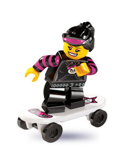 LEGO® Minifigurák col06-12 - Minifigura 6. sorozat - Gördeszkás lány