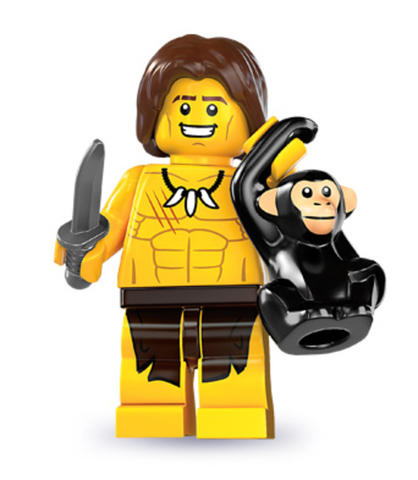 LEGO® Minifigurák col07-10 - Minifigura 7. sorozat - Dzsungel fiú majommal