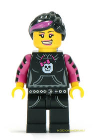 LEGO Minifigura 6. sorozat - Gördeszkás lány (kieg.nélkül)