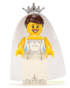 LEGO Minifigura 7. sorozat - Menyasszony (kieg.nélkül)