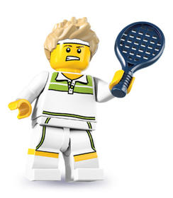 LEGO Minifigura 7. sorozat - Teniszező fiú teniszütő nélkül