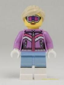 LEGO Minifigura 8. sorozat - Síelő lány (kieg.nélkül)