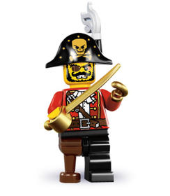 LEGO Minifigura 8. sorozat - Kalózkapitány
