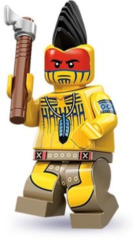 LEGO® Minifigurák col149 - Minifigura 10. sorozat - Tomahawk harcos