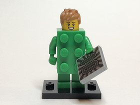 Minifigura 20. sorozat - Zöld lego kocka jelmezes fiú