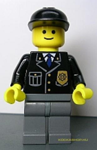 LEGO® Minifigurák cop048 - Rendőr Kék Nyakkendővel, Fekete Sisakkal
