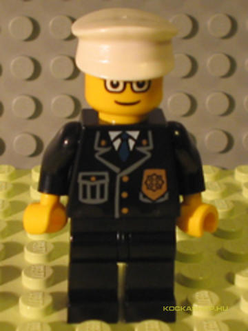 LEGO® Minifigurák cty0091 - Rendőr Kék Nyakkendővel, Fehér Sisakkal