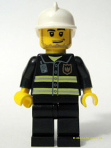 LEGO® Minifigurák cty0093 - Tűzoltó Fényvisszaverős Csíkos Felsővel, sisakkal
