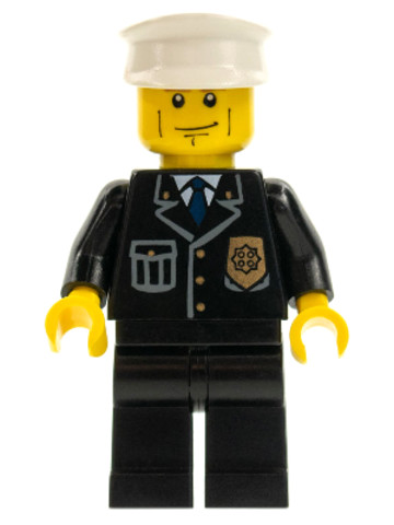 LEGO® City cty0095 - Rendőr fekete ruhában fehér kalappal