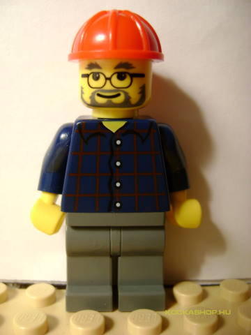 LEGO® Minifigurák cty0126 - Kockás Inges Szakállas Mérnök Sapkával