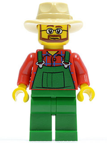 LEGO® Minifigurák cty0133 - Kalapos Farmer Gazda Overallban