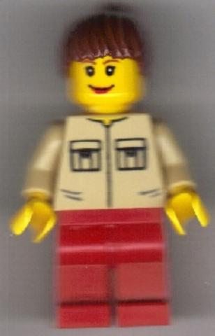 LEGO® Minifigurák cty0135 - Gazdasszony Piros Nadrágban