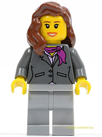 LEGO® Minifigurák cty0169 - Stewardess Sötétszürke Egyenruhában