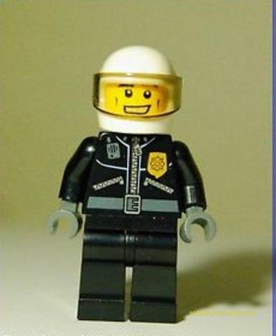 LEGO® Minifigurák cty0228 - Városi rendőr fehér sisakkal, POLICE felirattal