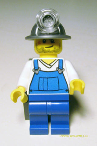 LEGO® Minifigurák cty0310 - Bányász Kék Overálban és Ezüst Fejlámpás Sisakban