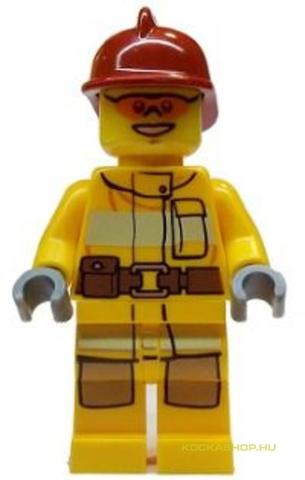 LEGO® Minifigurák cty0338 - Világos narancs tűzoltó, barna övvel, narancs napszemüveggel