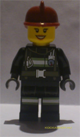 LEGO® Minifigurák cty0347 - Tűzoltó lány fényvisszaverő csíkokkal