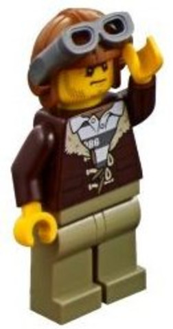 LEGO® Minifigurák cty0879 - Hegyi Rendőrség - Szökevény Pilóta Sisakban és Ruhában
