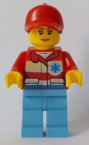 LEGO® Minifigurák cty0896 - Medic, Female, Peach Lips, Closed Mouth
