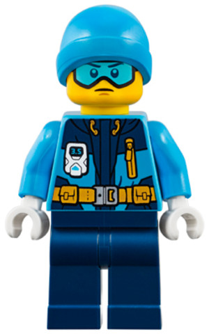 LEGO® Minifigurák cty0903 - Arctic Explorer - Male, Dark Blue Legs, Dark Azure Beanie, Medium Azure Ski Goggles
