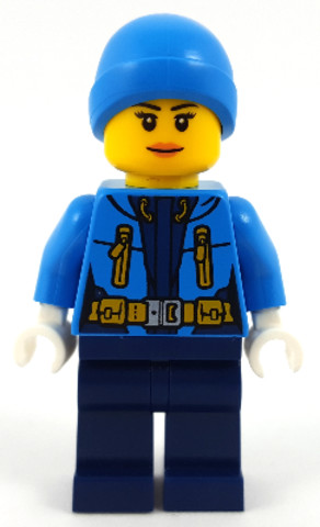 LEGO® Minifigurák cty0931 - Arctic Explorer - Female, Dark Blue Legs, Dark Azure Beanie