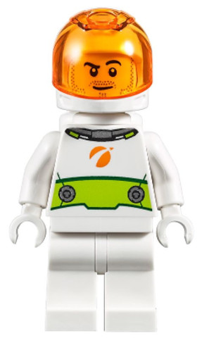 LEGO® Minifigurák cty1009 - Astronaut - Male, White Spacesuit with Lime Belt, Trans Orange Large Visor, Stubble and Smirk