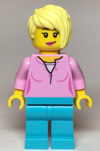 LEGO® Minifigurák cty1116 - Female, Bright Pink Top, Medium Azure Legs