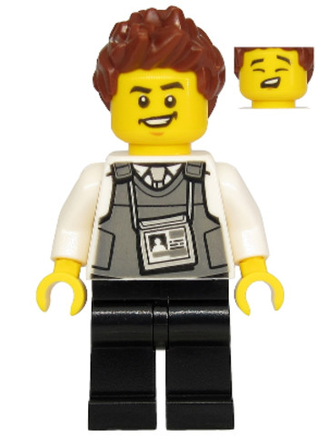 LEGO® Minifigurák cty1135 - Police - Security Officer, Black Legs, Brown Hair
