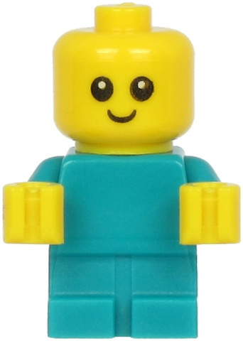 LEGO® Minifigurák cty1186 - Baby - Dark Turquoise Body with Yellow Hands
