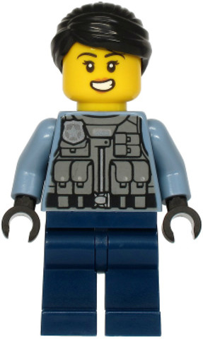 LEGO® Minifigurák cty1206 - Police Officer - Rooky Partnur, Sand Blue Jacket