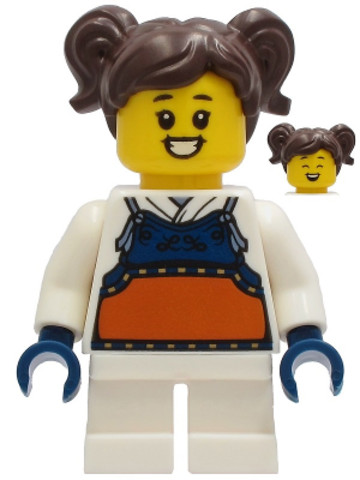 LEGO® Minifigurák cty1248 - Madison (Maddy) - White Robe with Dark Blue and Dark Orange Bogu Armor