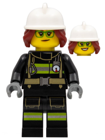 LEGO® Minifigurák cty1254 - Fire Fighter, Female - Freya McCloud, Black Suit