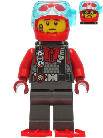 LEGO® Minifigurák cty1276 - Police - Crook Frankie Lupelli, Diving Suit