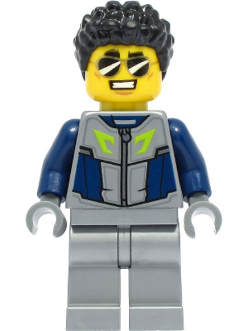 LEGO® Minifigurák cty1329 - Duke DeTain Stuntz Versenyző - Sötétkék és Mattezüst Ruha