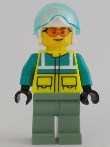 LEGO® Minifigurák cty1344 - Rescue Helicopter Pilot - Male, Orange Glasses
