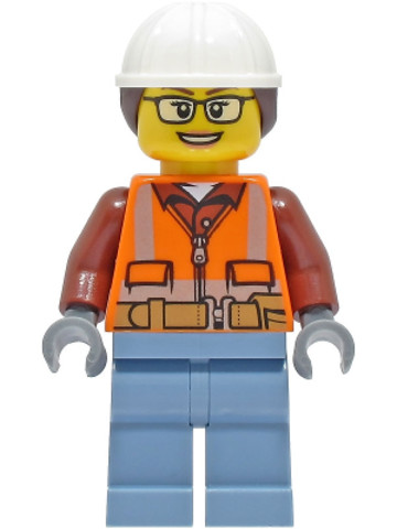 LEGO® Minifigurák cty1405 - Építőmunkás nő (City)