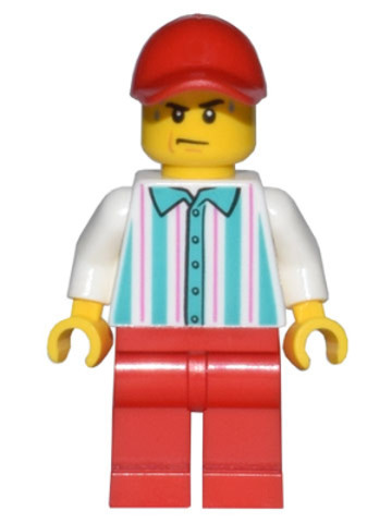 LEGO® Minifigurák cty1434 - Hot Dog Vendor - Red Legs and Cap, Sweat Drops