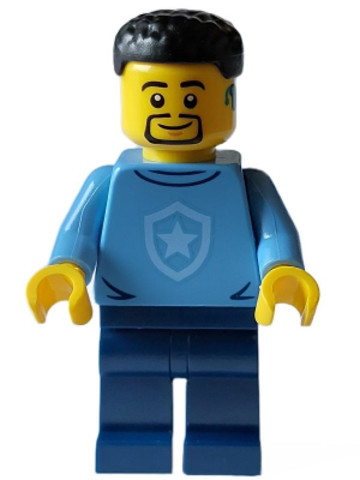 LEGO® Minifigurák cty1563 - Police - City Officer in Training Male, Medium Blue Shirt with Badge, Dark Blue Legs, Black Hair, Be
