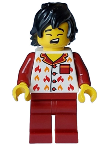 LEGO® Minifigurák cty1717 - Fiú minifigura lángmintás pizsamában