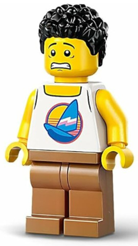 LEGO® Minifigurák cty1735 - Férfi minifigura vitorlás mintás pólóban