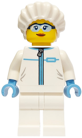 LEGO® Minifigurák cty1750 - Női törvényszéki nyomozó fehér védőruhában