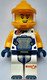 LEGO® Minifigurák cty1762 - Asztronauta Nő Fehér Űrruhában Narancssárga Karokkal
