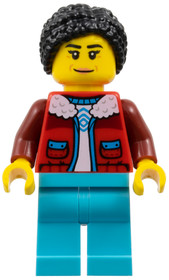 Arctic Explorer - Female, Red Jacket over White Shirt, Medium Azure Legs, Black Hair