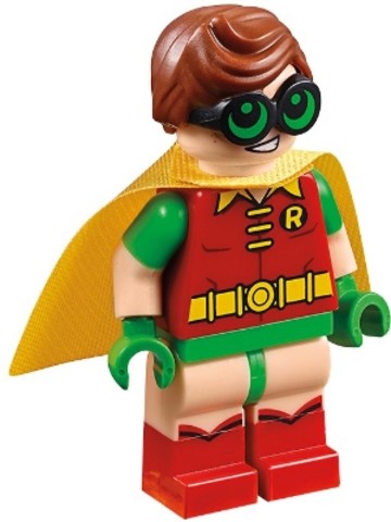 LEGO® Minifigurák dim041 - Robin - Szemüveggel, Mosolygó/Aggódó Arccal