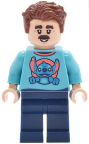 LEGO® Minifigurák dis210 - Main Street, U.S.A. Park Látogató - közép azúr pulóverben, sötétkék nadrágban