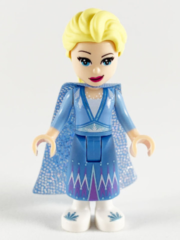 LEGO® Minifigurák dp069 - Elsa - Csillogó Köpennyel, Kék Ruhában, Fehér Cipőben