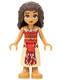 LEGO® Minifigurák dp171 - Vaiana - Vörös és barna felső és hosszú szoknya tollakkal